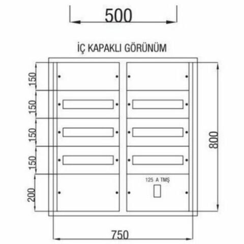 ÇETİNKAYA SIVA ALTI 90LI SİGORTA DAĞITIM PANOSU