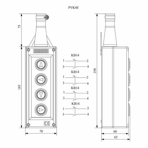 EMAS PVK4E PLASTİK VİNÇ KUTU DÖRTLÜ