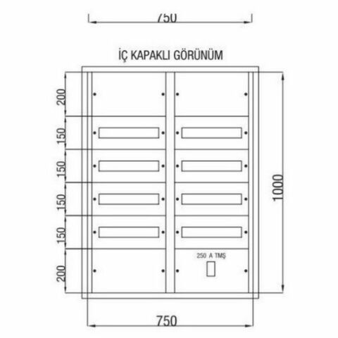 ÇETİNKAYA 75X100X16,5 120 AD. SİGORTA + 125 A KOMPAK + KLEMENS YERİ MEVCUT