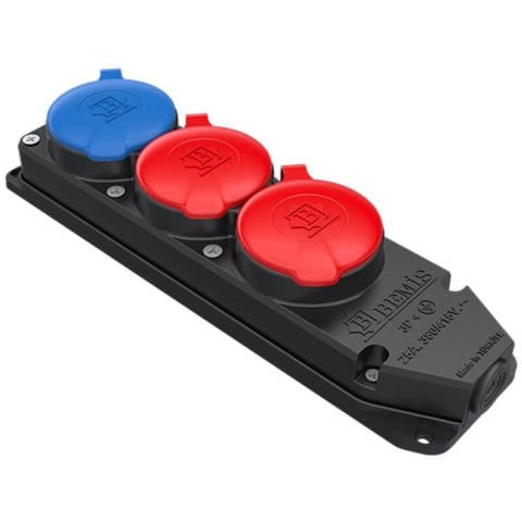 BYES ÜÇLÜ GRUP PRİZ (2TRİ+1MONO) KAUÇUK PLASTİK-BYES