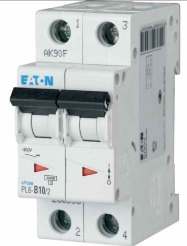 EATON PL6-B10/2 OTOMATİK SİGORTA - 6KA - B EĞRİSİ-EATON