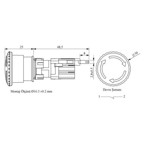 EMAS D200YE30K D EMNIYET 30MM 1NC