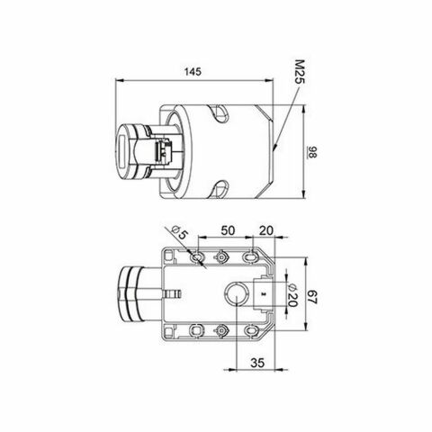 METE ENERJİ 4X16A. IP44 DUVAR PRİZİ -EĞİK GÖVDELİ- 406605
