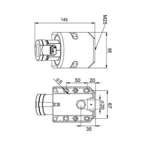 METE ENERJİ 4X16A. IP44 DUVAR PRİZİ-EĞİK GÖVDELİ VİDALI BAĞLI 406605V