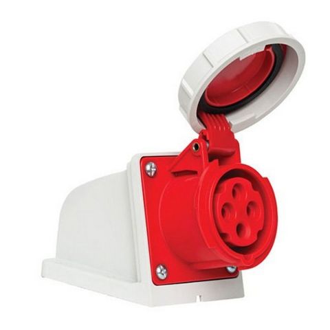 METE ENERJİ 4X16A. IP67 DUVAR PRİZİ -EĞİK GÖVDELİ-VİDALI BAĞLI 406606V