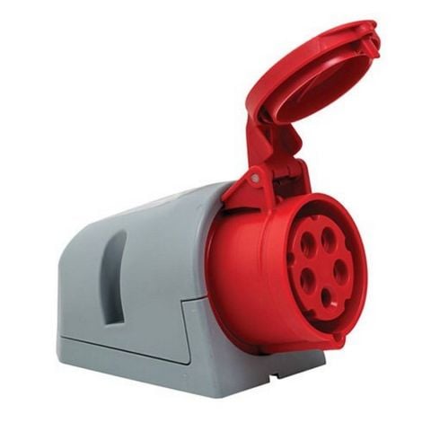 METE ENERJİ 5X16A. IP44 DUVAR PRİZİ EĞİK GÖVDELİ VİDALI BAĞ. 406607V