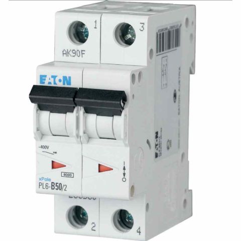 EATON PL6-B50/2 OTOMATİK SİGORTA - 6KA - B EĞRİSİ-EATON