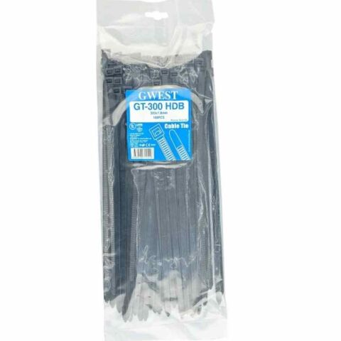GWEST GT 300 HDB (100 ADET) 300X7.6MM SİYAH KABLO BAĞI