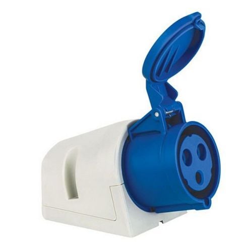 METE ENERJİ 3X32A. IP44 DUVAR PRİZİ -EĞİK GÖVDELİ-(VİDALI BAĞL 406611V