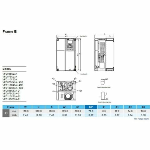 DELTA 11 KW KW AC MOTOR SÜRÜCÜ C SERİSİ-DELTA VFD110C43A