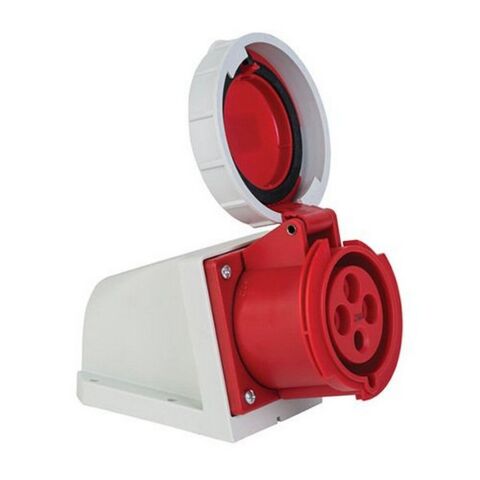 METE ENERJİ 4X32A. IP67 DUVAR PRİZİ -EĞİK GÖVDELİ-(VİDALI BAĞ) 406615V