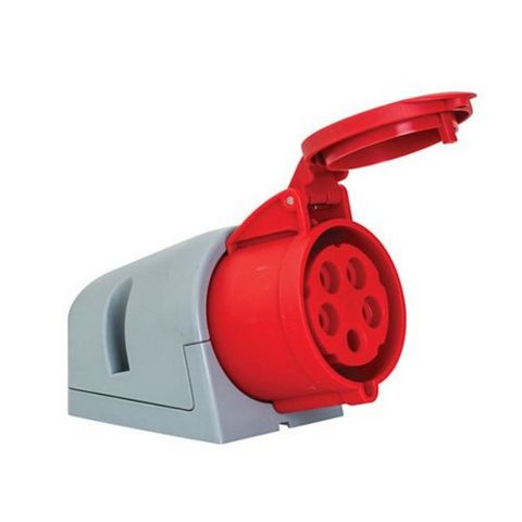 METE ENERJİ 5X32A. IP44 DUV.PRİZİ -EĞİK GÖV.LI-(VİDALI BAĞLI) 406616V