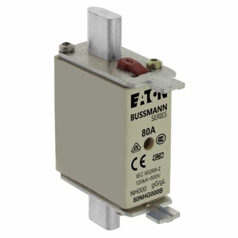 EATON 80NHG000B NH SİGORTA 00(000)-BOY, GG/GL, 500V, 120KA - 80 A
