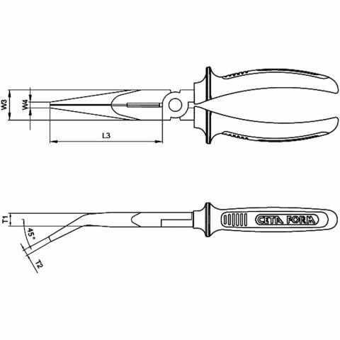 CETAFORM E16-43 SERİSİ EĞRİ KARGABURUN (POLİSAJLI/UNİGRİP SAP) E16-43-0200