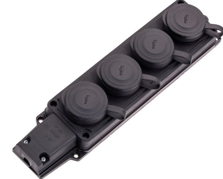 BYES 1/16A.220V.KAUÇUK 4'LÜ GRUP PRİZ MONOFAZE-BYES