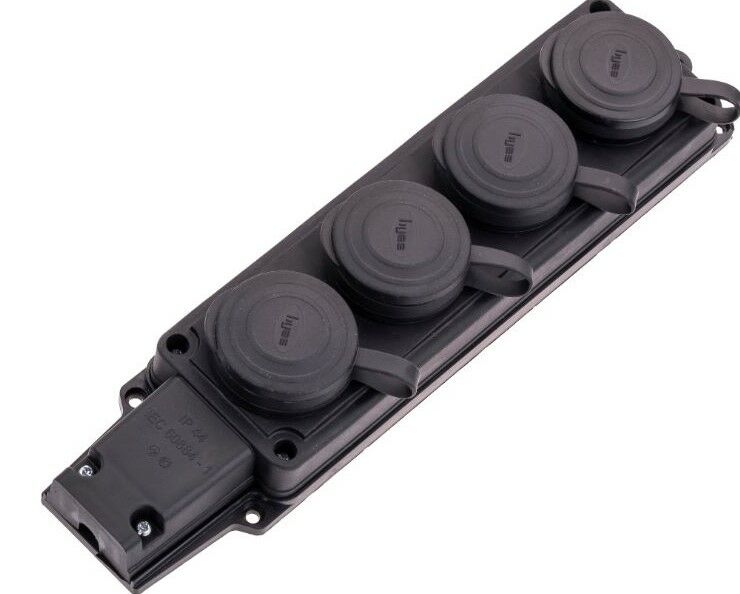 BYES 1/16A.220V.KAUÇUK 4'LÜ GRUP PRİZ MONOFAZE-BYES