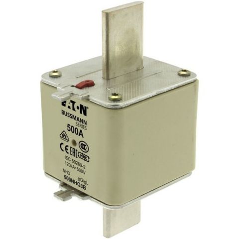 EATON 500NHG3B NH SİGORTA 3-BOY, GG/GL, 500V, 120KA - 500 A