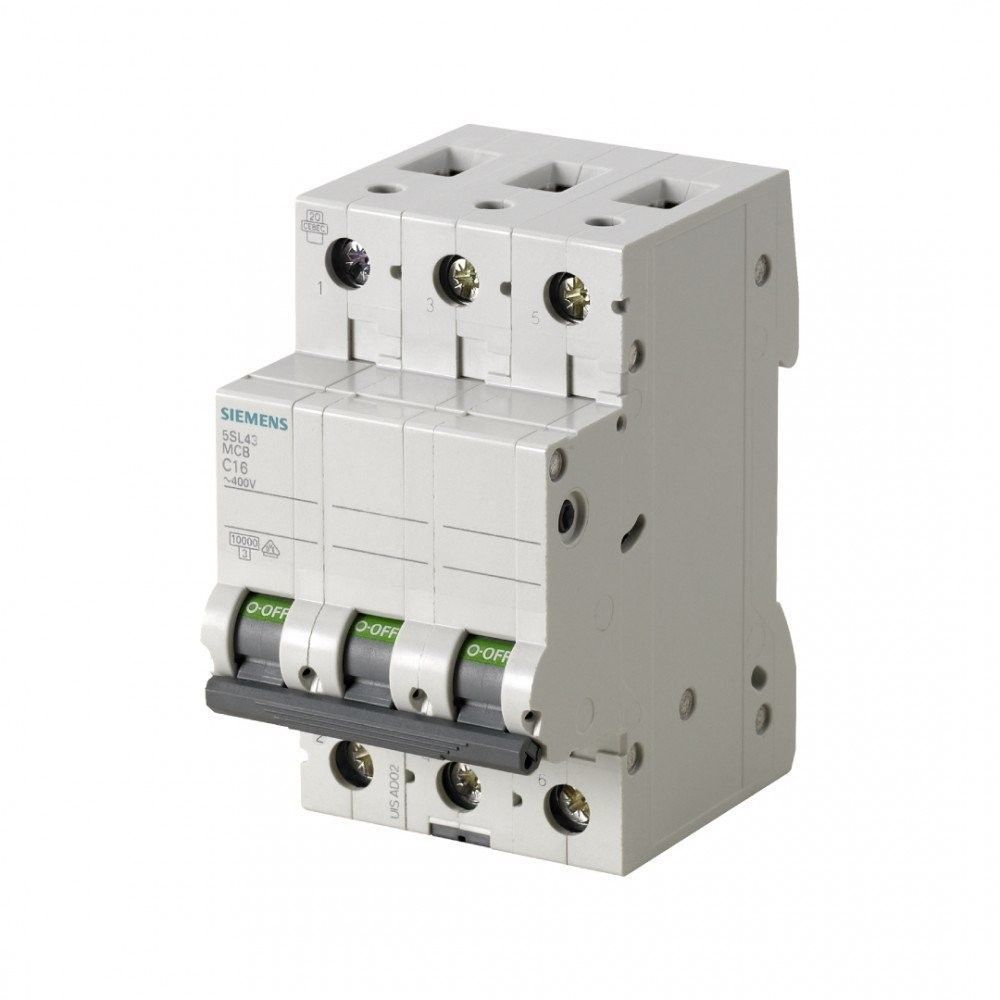 SIEMENS 5SL4363-7 63A 3 FAZLI 70MM OTOMAT ANAHTARLI OTOMATİK SİGORTA 10KA C TİPİ YAVAŞ KARAKTERLİ