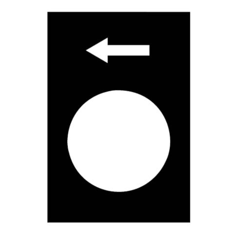 SCHNEIDER YAZI - 30 X 40 MM - SİYAH - SOL VEYA ALT, YAVAŞ ZB2BY2904