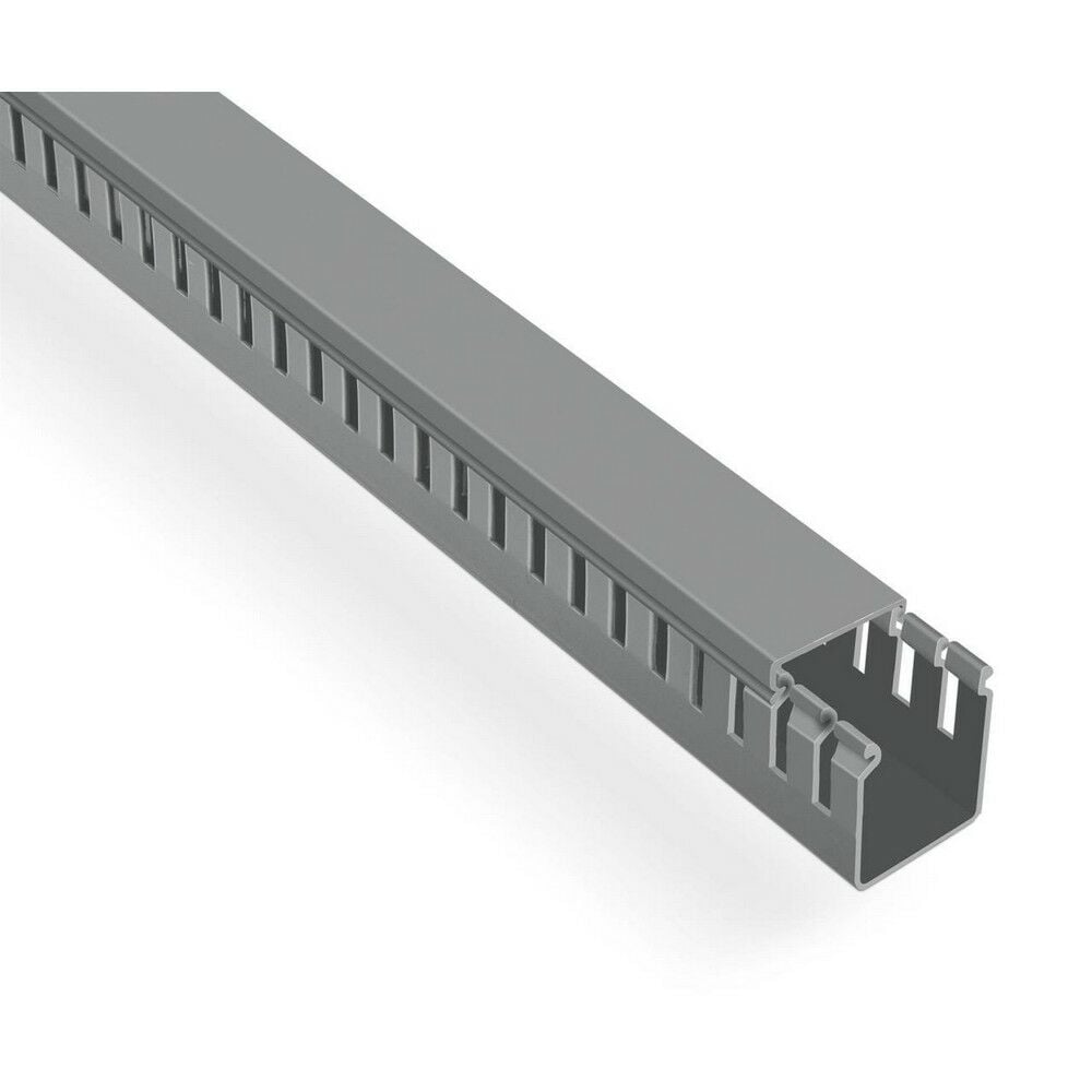 MUTLUSAN 40X40 KABLO KANALI (DELİKLİ) (GRİ) (50 METRE)