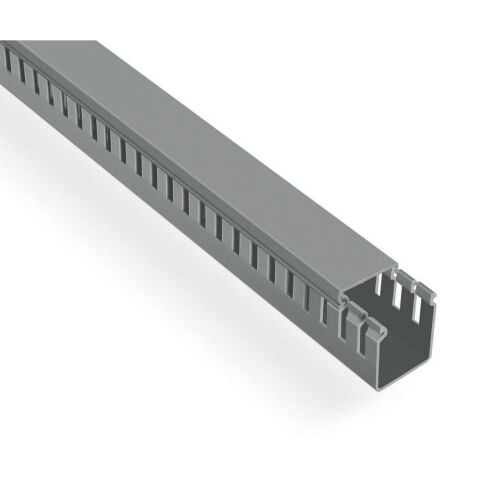 MUTLUSAN 40X40 KABLO KANALI (DELİKLİ) (GRİ) (50 METRE)