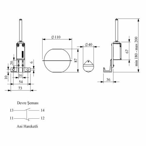 EMAS SK5P SK5 SERİSİ 1 FAZ PLASTİK ŞAMANDIRA SEVİYE KONTROL FLATÖRÜ