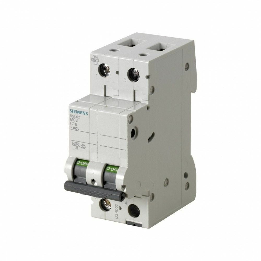 SIEMENS 5SL6210-7 10A 2 FAZLI 70 MM ANAHTARLI OTOMATİK SİGORTA 6KA C TİPİ YAVAŞ KARAKTERLİ