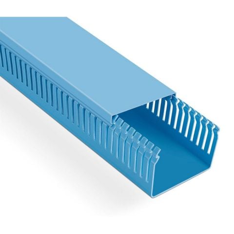 MUTLUSAN 80X60 KABLO KANALI (DELİKLİ) (MAVİ) (24 METRE)