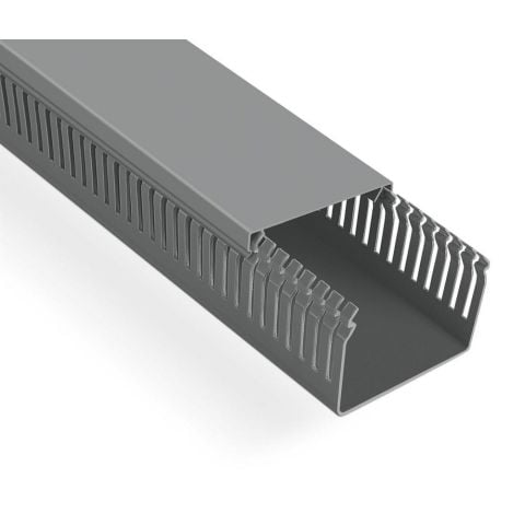 MUTLUSAN 80X60 KABLO KANALI (DELİKLİ) (GRİ) (24 METRE)