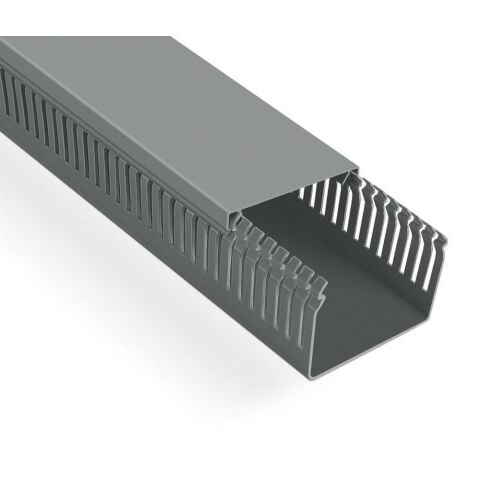 MUTLUSAN 80X60 KABLO KANALI (DELİKLİ) (GRİ) (24 METRE)