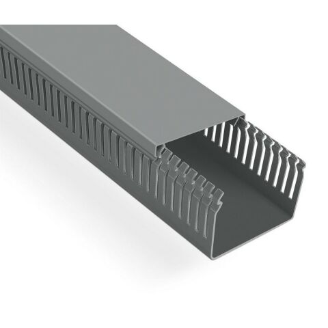 MUTLUSAN 80X60 KABLO KANALI (DELİKLİ) (GRİ) (24 METRE)