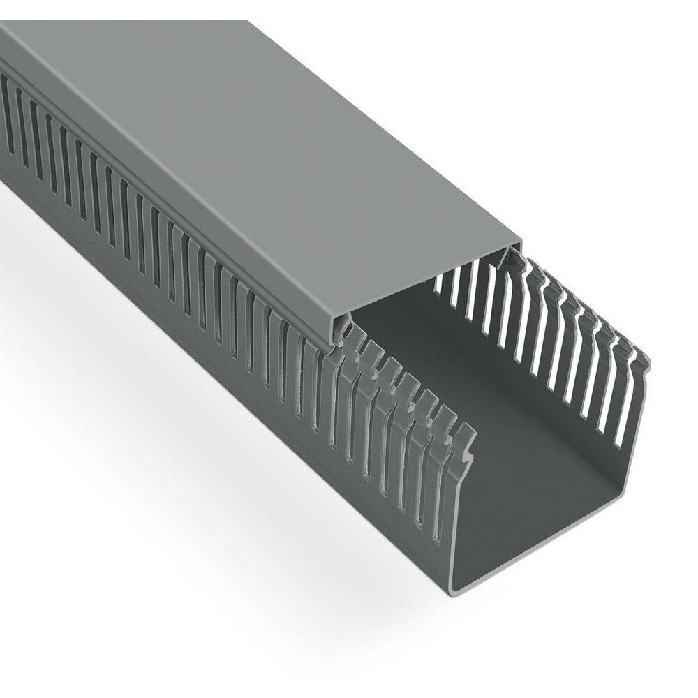 MUTLUSAN 100X100 DELİKLİ KABLO KANALI (GRİ) (8 METRE)