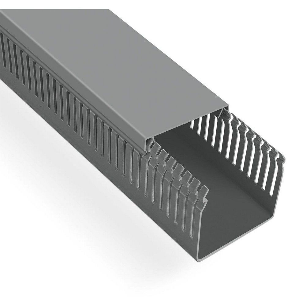 MUTLUSAN 100X100 DELİKLİ KABLO KANALI (GRİ) (8 METRE)