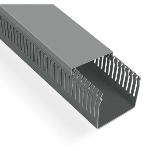 MUTLUSAN 100X100 DELİKLİ KABLO KANALI (GRİ) (8 METRE)