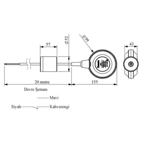 EMAS SKF-20 SEVİYE KONTROL FLATÖRÜ 1 FAZ-20M (KOBRA)