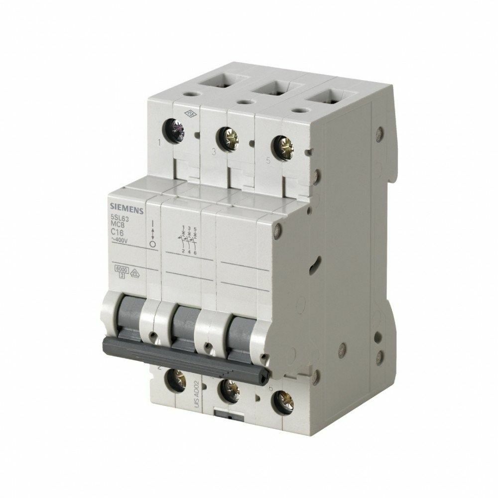 SIEMENS 5SL6306-7YA 6A 3 FAZLI 5SL CLASSİC ANAHTARLI OTOMATİK SİGORTA 6KA C TİPİ YAVAŞ KARAKTERLİ