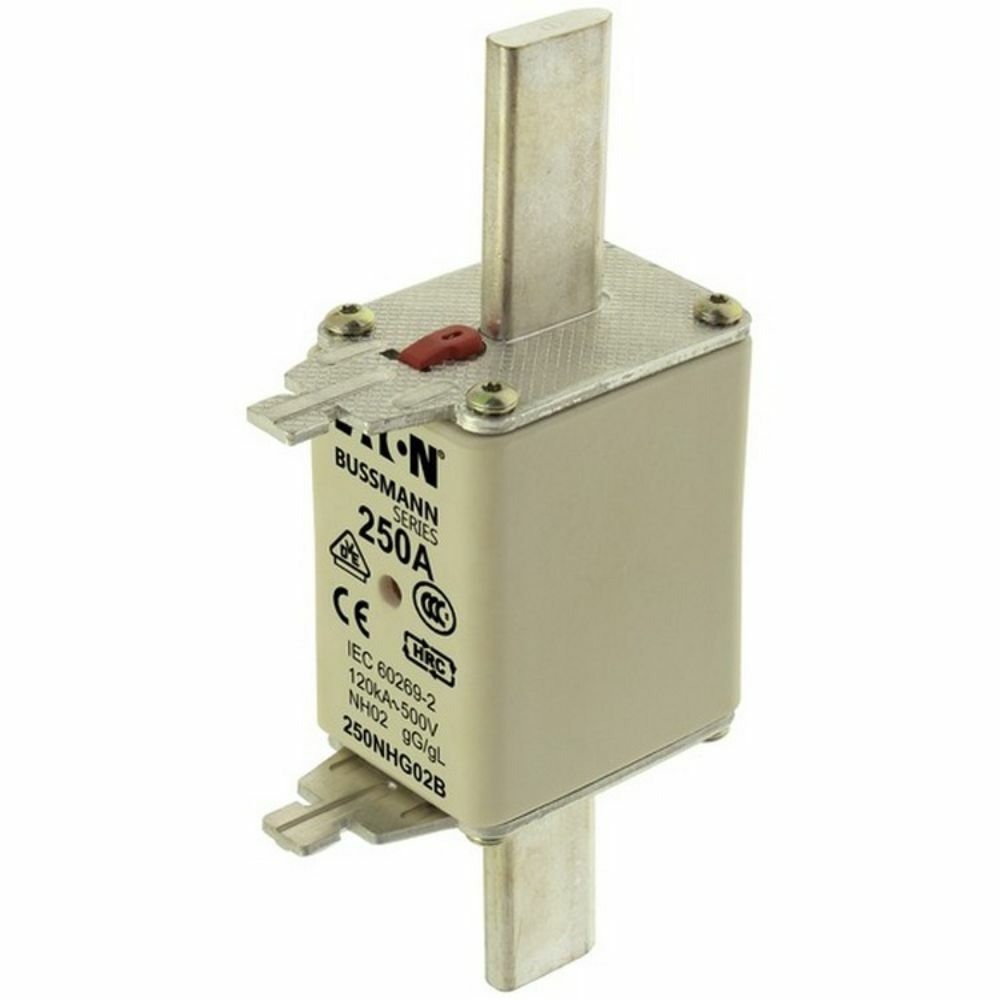 EATON 250NHG02B 250NHG02B NH SİGORTA 202-BOY, GG-GL, 500V,- BIÇAKLI SİGORTA SERAMİK