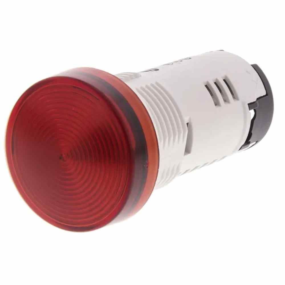 SCHNEIDER YUVARLAK PİLOT IŞIĞI ÇAP 22 KIRMIZI ENTEGRE LED 24 V VİDA KELEPÇ TERMİNALİ 3389110839739