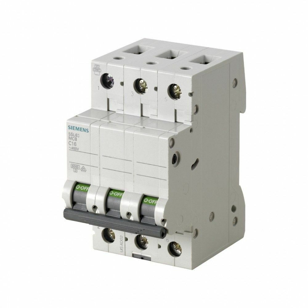 SIEMENS 5SL6363-7 63A 3 FAZLI 70 MM ANAHTARLI OTOMATİK SİGORTA 6KA C TİPİ YAVAŞ KARAKTERLİ