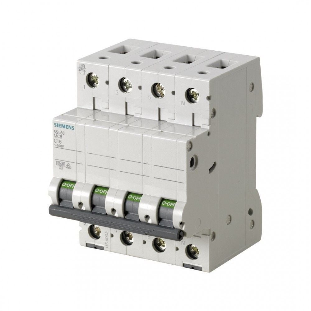 SIEMENS 5SL6663-7 63A 3 FAZ+NÖTR 70 MM ANAHTARLI OTOMATİK SİGORTA 6KA C TİPİ YAVAŞ KARAKTERLİ