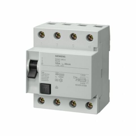 SIEMENS 5SM3645-0 KAÇAK AKIM KORUMA RÖLESİ 125A 400V 300MA TRİFAZE 3FAZ+NÖTR 70MM