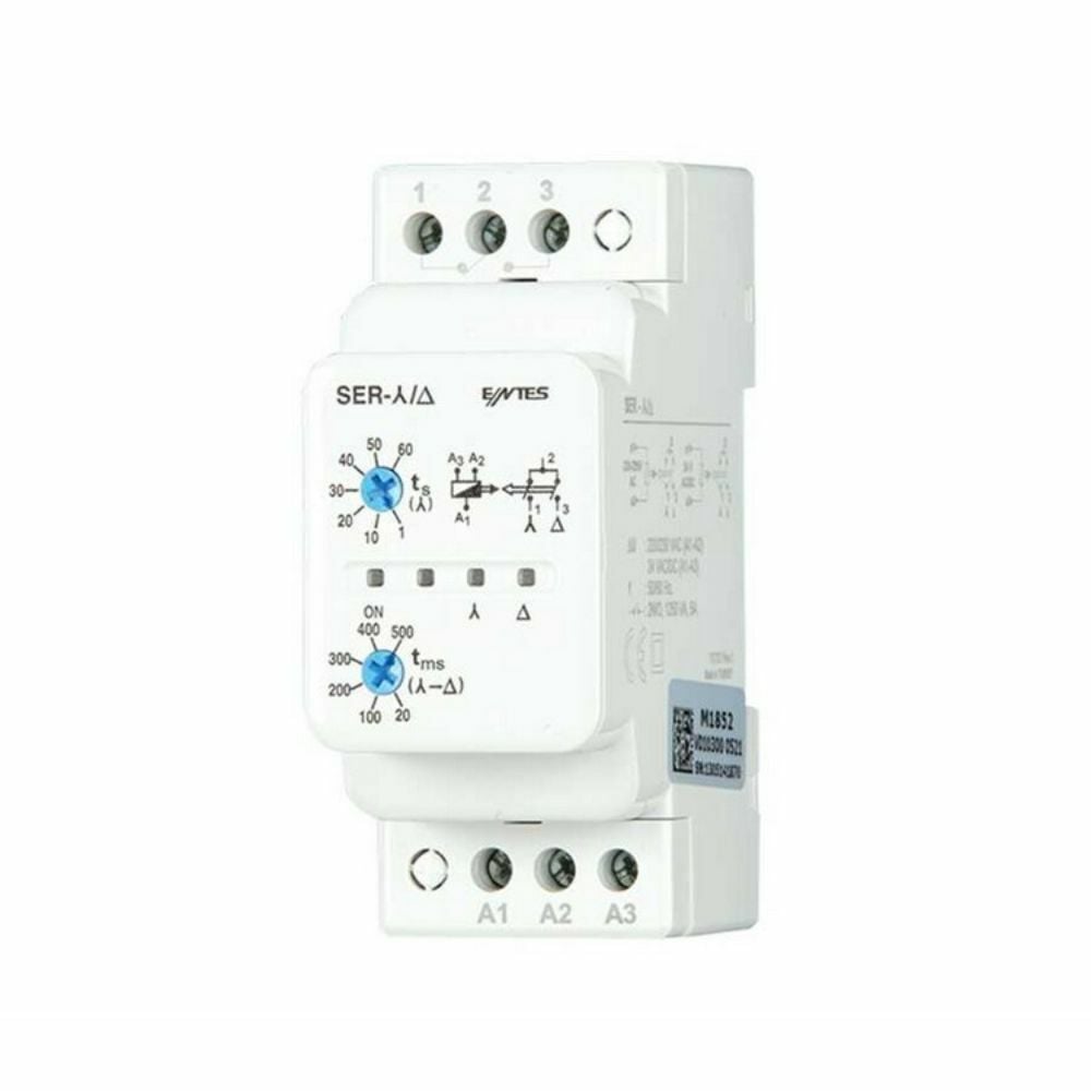 ENTES M4091 10/30/60SN YASSI TİP YILDIZ ÜÇGEN RÖLE 24VAC/DC-220VAC