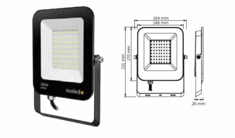 İNOLED 30W EGRA LED PROJEKTÖR(B-6500K)
