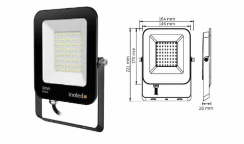 İNOLED 30W EGRA LED PROJEKTÖR(B-6500K)