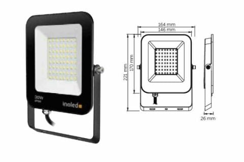 İNOLED 30W EGRA LED PROJEKTÖR(G.I-3000K)