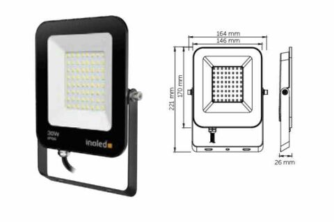 İNOLED 30W EGRA LED PROJEKTÖR(G.I-3000K)