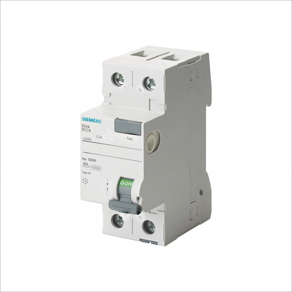 SIEMENS 5SV4612-0 KAÇAK AKIM KORUMA RÖLESİ 25A 230V 300MA MONOFAZE FAZ+NÖTR 70MM