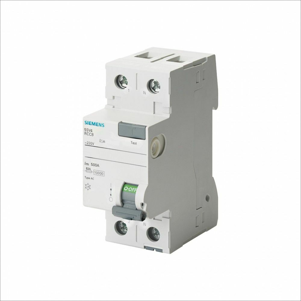 SIEMENS 5SV4612-0 KAÇAK AKIM KORUMA RÖLESİ 25A 230V 300MA MONOFAZE FAZ+NÖTR 70MM