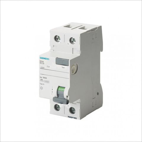 SIEMENS 5SV4612-0 KAÇAK AKIM KORUMA RÖLESİ 25A 230V 300MA MONOFAZE FAZ+NÖTR 70MM