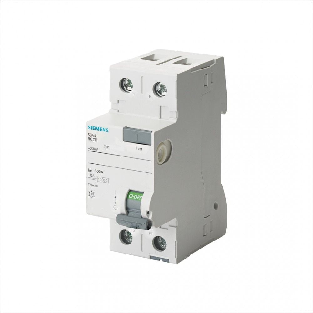 SIEMENS 5SV4614-0 KAÇAK AKIM KORUMA RÖLESİ 40A 230V 300MA MONOFAZE FAZ+NÖTR 70MM